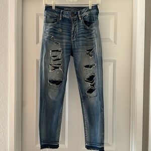 American Eagle high waist super stretch straight ankle jeans size 4
